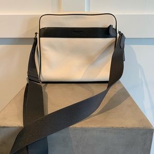 Coach CHARLES CAMERA BAG IN COLORBLOCK 
CHALK/BLACK/BLACK ANTIQUE NICKEL